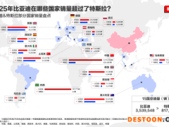 多国销量超越特斯拉！比亚迪登顶全球纯电销量冠军，重构新能源汽车格局